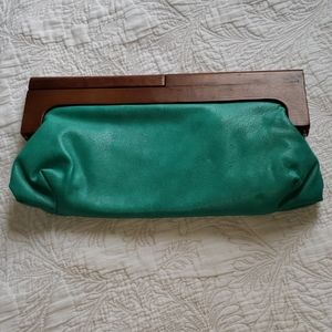 Kelly Green/Teal clutch purse